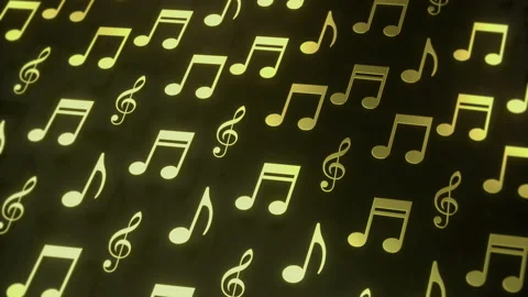 Music Notes VJ Loop eyecandy 4K 60fps Stock Footage 159504638