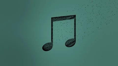 Music Notes Wind Dissolve Stock Footage 101993436