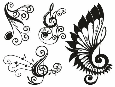 Music notes for your design Stock Illustration