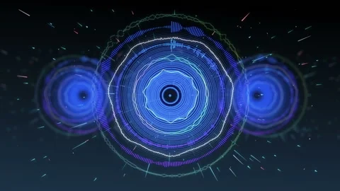 Music or audio visualization in the form of a circle with the motion of Stock Footage 95198054