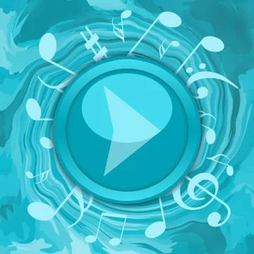 Music play button Illustrazione stock