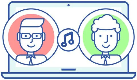 Music player app interface vector color template. Mobile application page design Stock Illustration