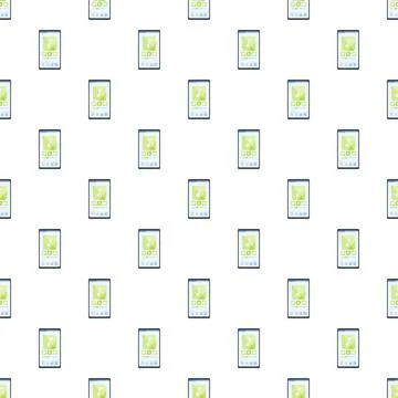 Music player application icon smartphone seamless pattern background Stock Illustration