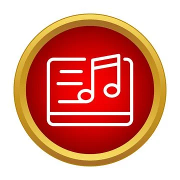 Music player application user interface icon button Illustrazione stock
