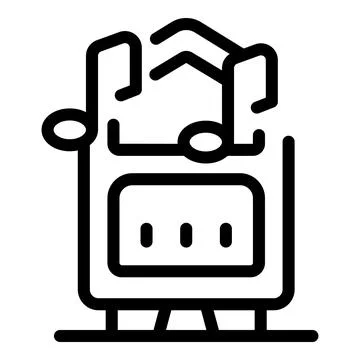 Music player device playing audio notes with high volume Stock Illustration