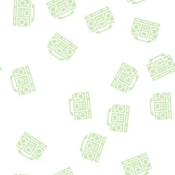 Music player glyph vector seamless pattern flat Stock Illustration