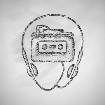 Music player icon Stock Illustration