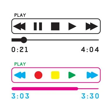 Music player icon Stock Illustration