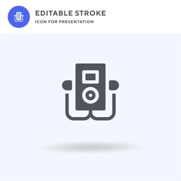 Music Player icon vector, filled flat sign, solid pictogram isolated on white イラスト素材