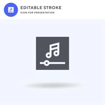 Music Player icon vector, filled flat sign, solid pictogram isolated on white イラスト素材