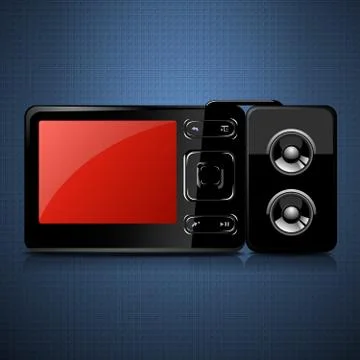 Music player Stock Illustration