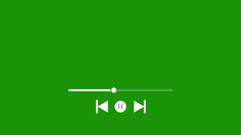 Music player overlay on a green background animation. Multimedia player template 스톡 동영상 342336651