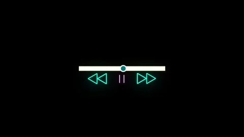Music Player Scroll Bar with Audio Reactor – Track Icon Design Stock Footage 283491771