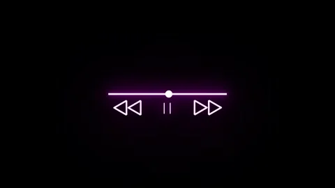 Music Player Scroll Bar with Audio Reactor – Track Icon Design Stock Footage 283491776