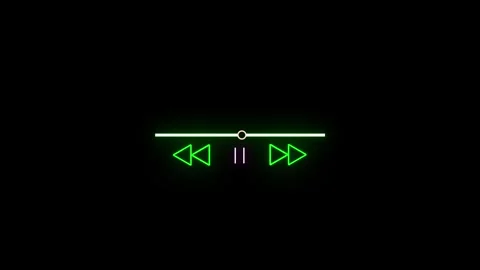 Music Player Scroll Bar with Audio Reactor – Track Icon Design Stock Footage 283491778