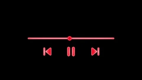Music player scroll bar button with audio reactor, Music timeline or video .. Stock Footage 303069589