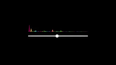 Music player scroll bar button with audio reactor, Music timeline or video .. Stock Footage 303553607