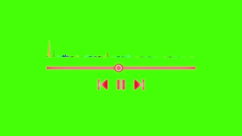 Music player scroll bar button with audio reactor, Music timeline or video .. Stock Footage 303553617