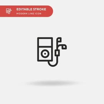 Music Player Simple vector icon. Illustration symbol design template for web  Stock Illustration