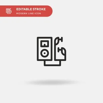 Music Player Simple vector icon. Illustration symbol design template for web  Stock Illustration