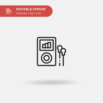 Music Player Simple vector icon. Illustration symbol design template for web  Stock Illustration