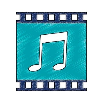 Music player symbol scribble Stock Illustration