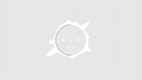 Music player template with audio waveform animation, circular music player. Stock Footage 300416013