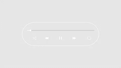 Music player template interface, music player creative template design. Stock Footage 289592713