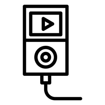 Music Player Vector Icon Design Illustration Stock Illustration