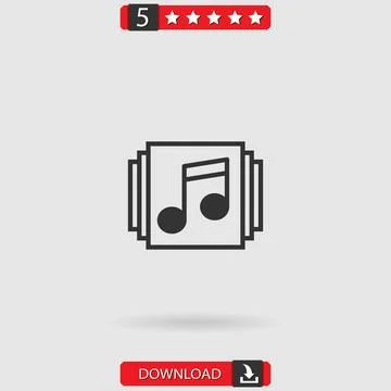 Music player vector icon Stock Illustration