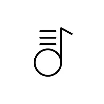Music Playlist simple icon vector Illustrazione stock
