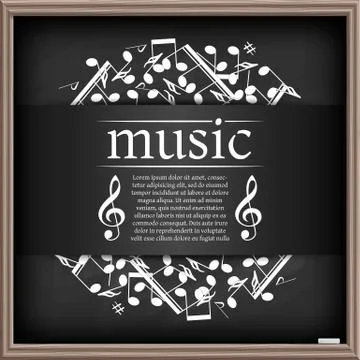 Music poster template Stock Illustration
