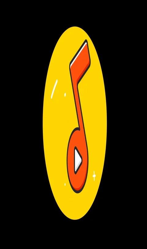 Music Premium flat icon animated with alpha channel Stock Footage 101584675