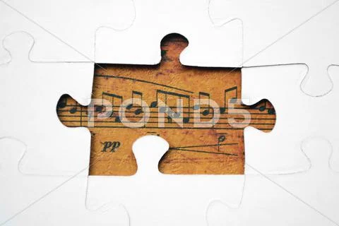 Music puzzle concept Stock Photos