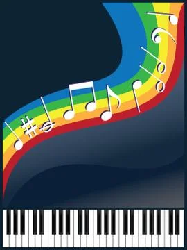 Music like a rainbow Stock Illustration