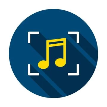 Music Recognition Circle Icon Illustrazione stock
