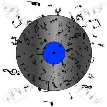 Music record Stock Illustration