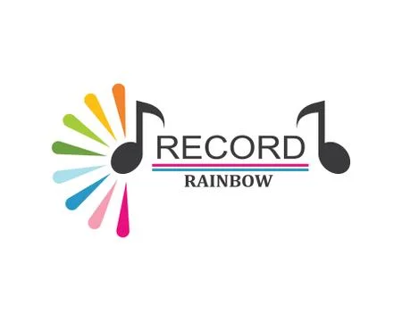 Music record studio logo icon illustration Stock Illustration