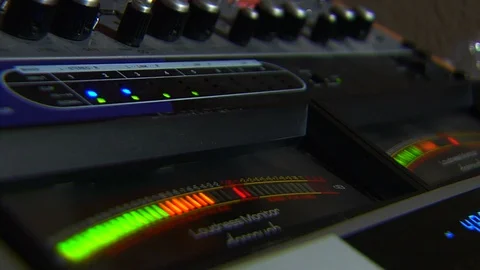 Music recording studio Stock Footage 127680624