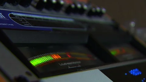 Music recording studio Vídeo Stock 127680984