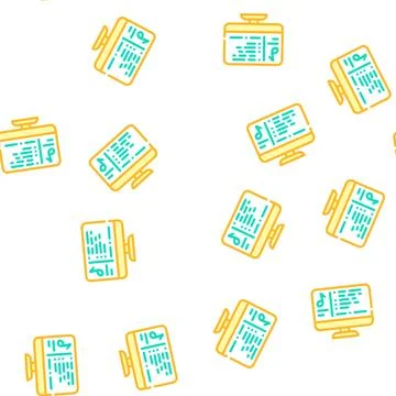 Music relax vector seamless pattern flat Stock Illustration