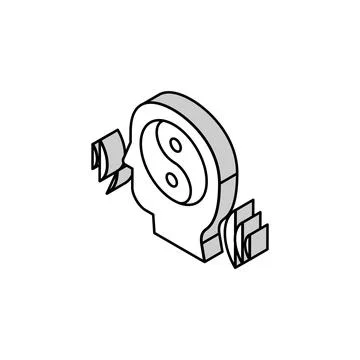 Music for relaxation isometric icon vector illustration Stock Illustration