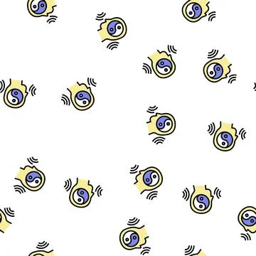 Music for relaxation vector seamless pattern 库存插图