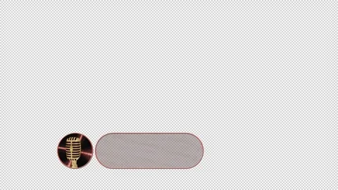 Music Retro Mic Lower Third 07 Stock Footage 259058413