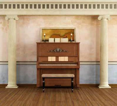 Music room Stock Illustration