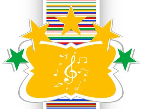 Music round glossy web icon. musical sign Stock Illustration