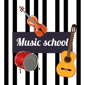 Music school Stock Illustration
