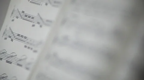 Music Score pull focus Stock Footage 36141157