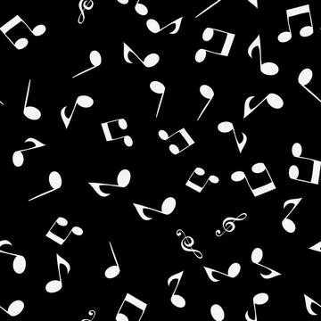 Music Seamless Pattern Background with Notes.  Illustration 스톡 일러스트