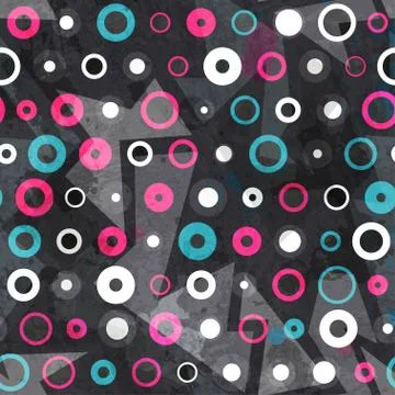 Music seamless pattern with grunge effect Stock Illustration